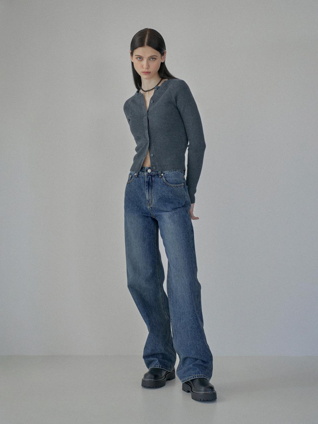 [Limited] Basic Washed Wide Jean - PW001