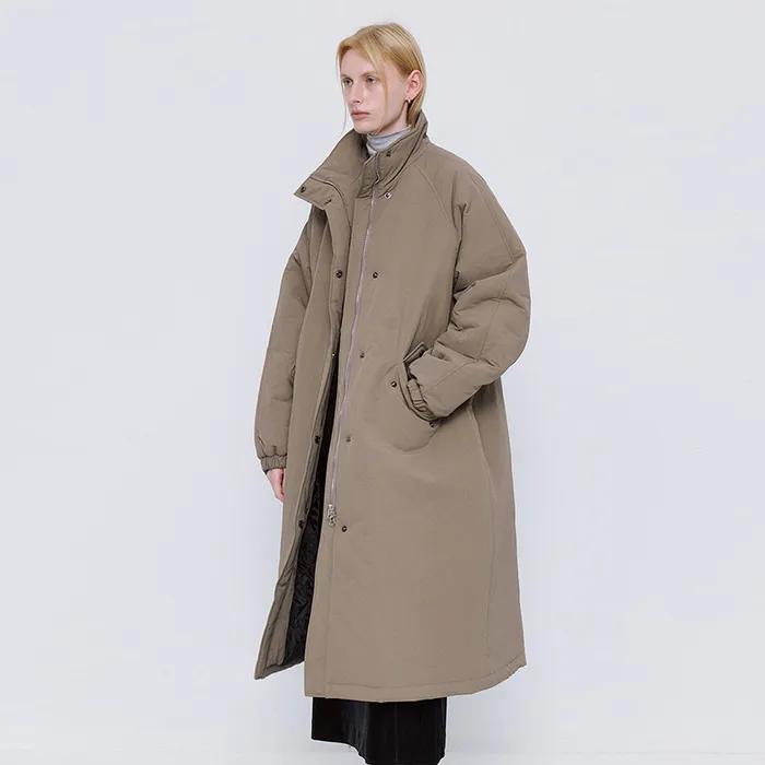Classic Soft Long Padding Coat - KhakiBeige