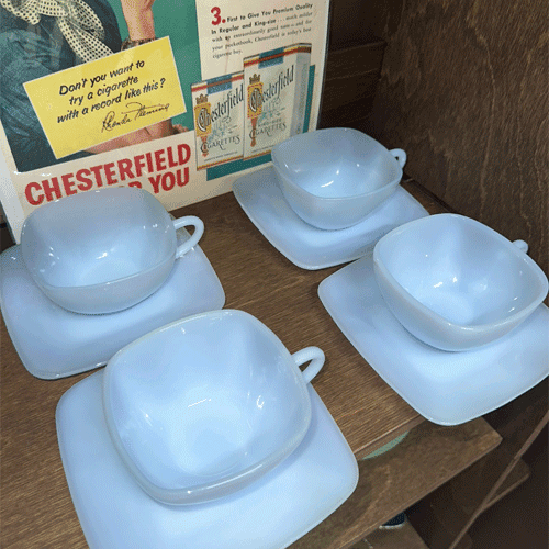 50's vintage fireking charm cup & saucer