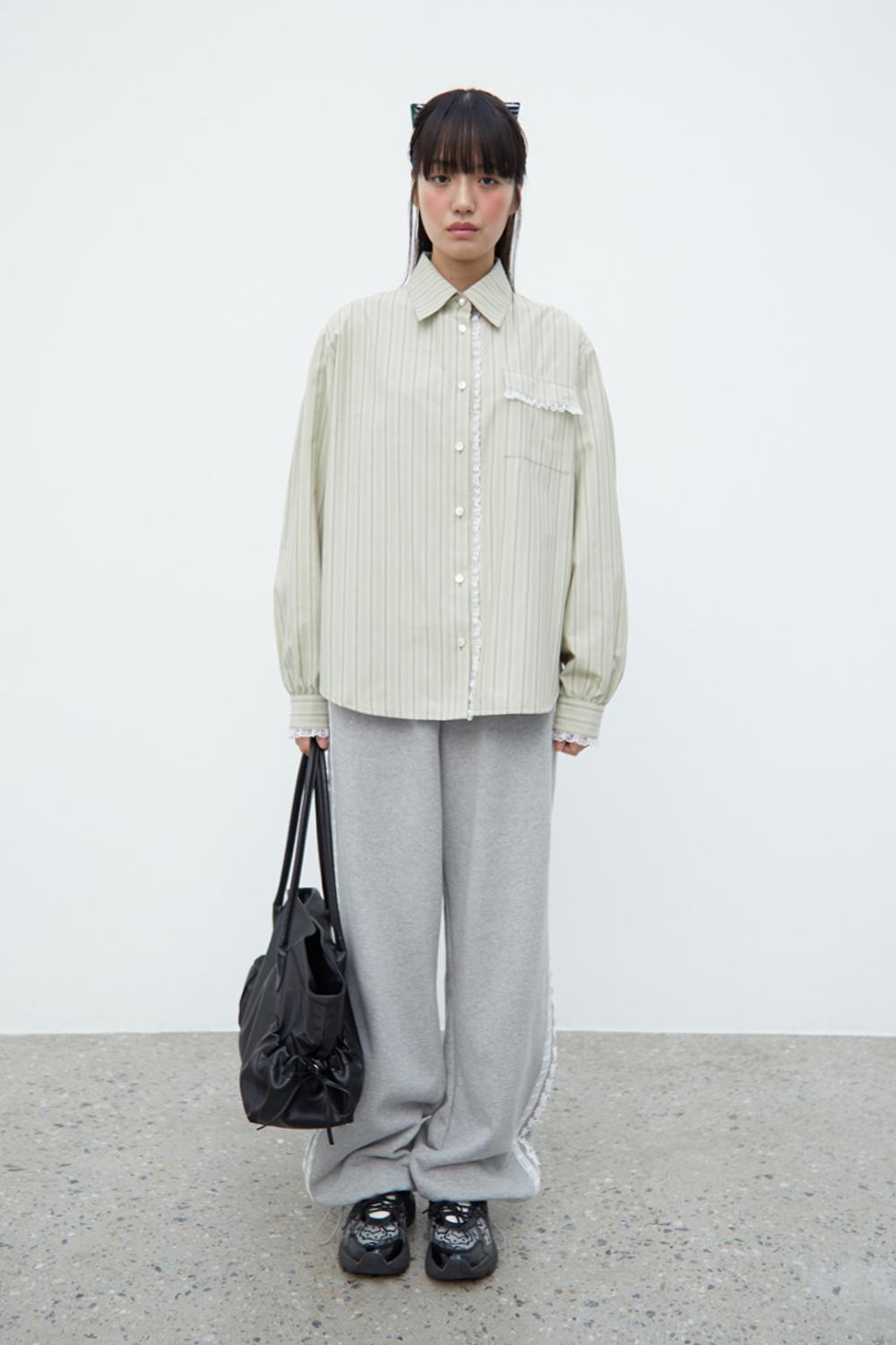 Frannie oversized shirt (Olive green) /10월21일 예약배송