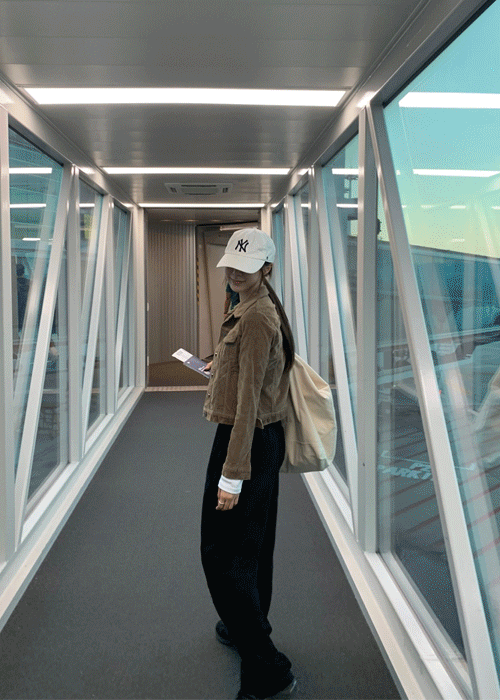 유어제이 베어 코듀로이 크롭 자켓 (3 color)