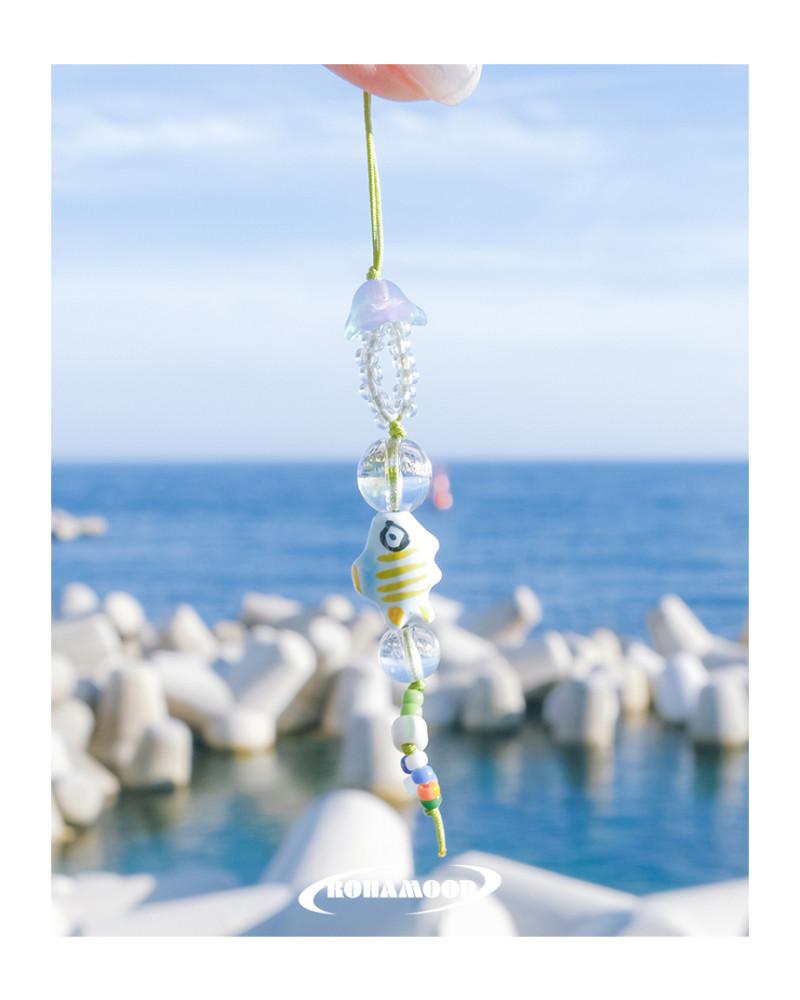 로하무드 Summer fish keyring 여름 물고기 원석 키링 귀여운 선물