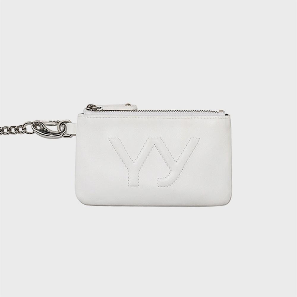 YY CHAIN WALLET WITH MIRROR (WHITE)
