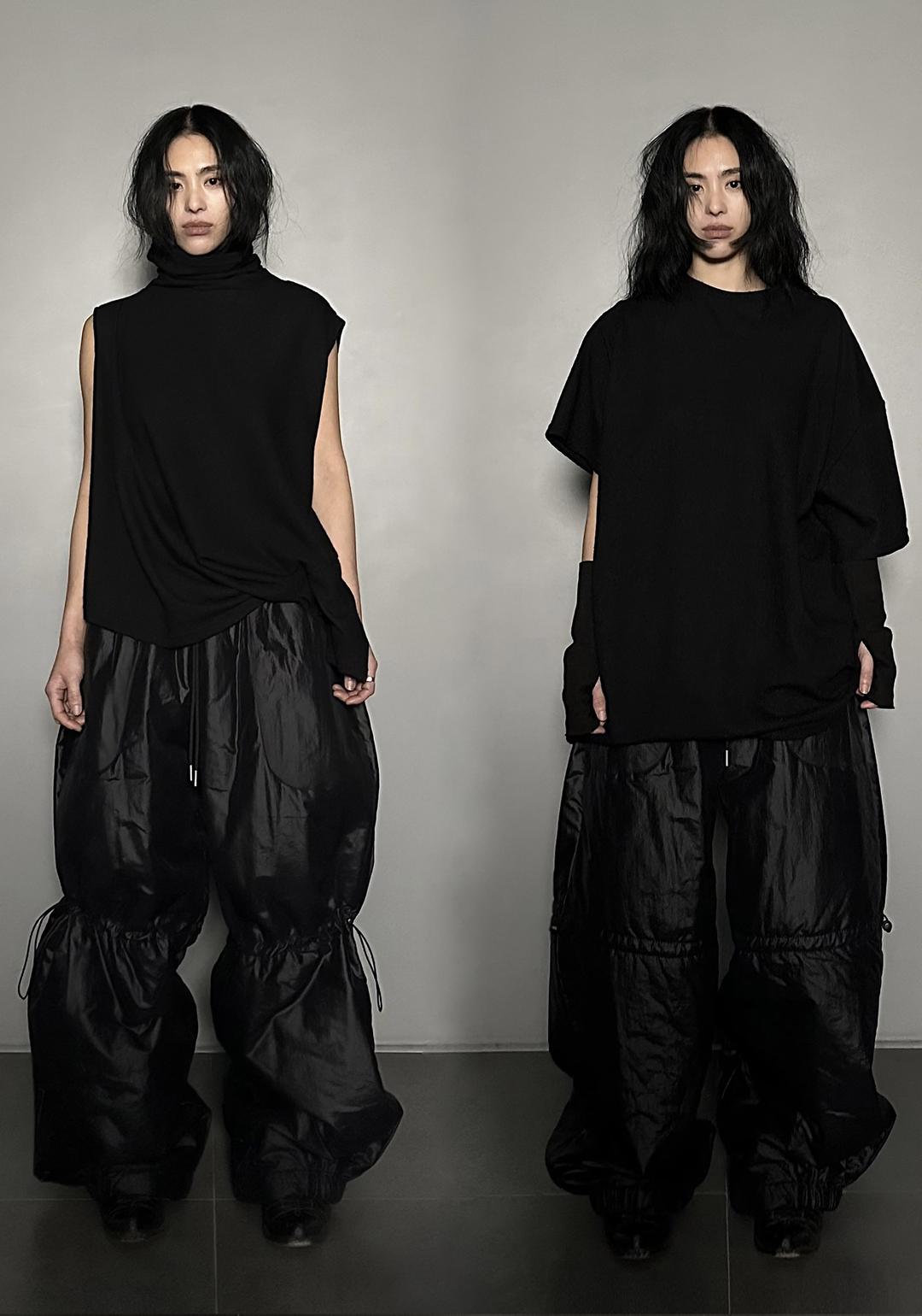 FW24 UNISEX AMU TRANSFORMABLE WOOL T-SHIRT #BLACK [자사몰 혜택 10%]