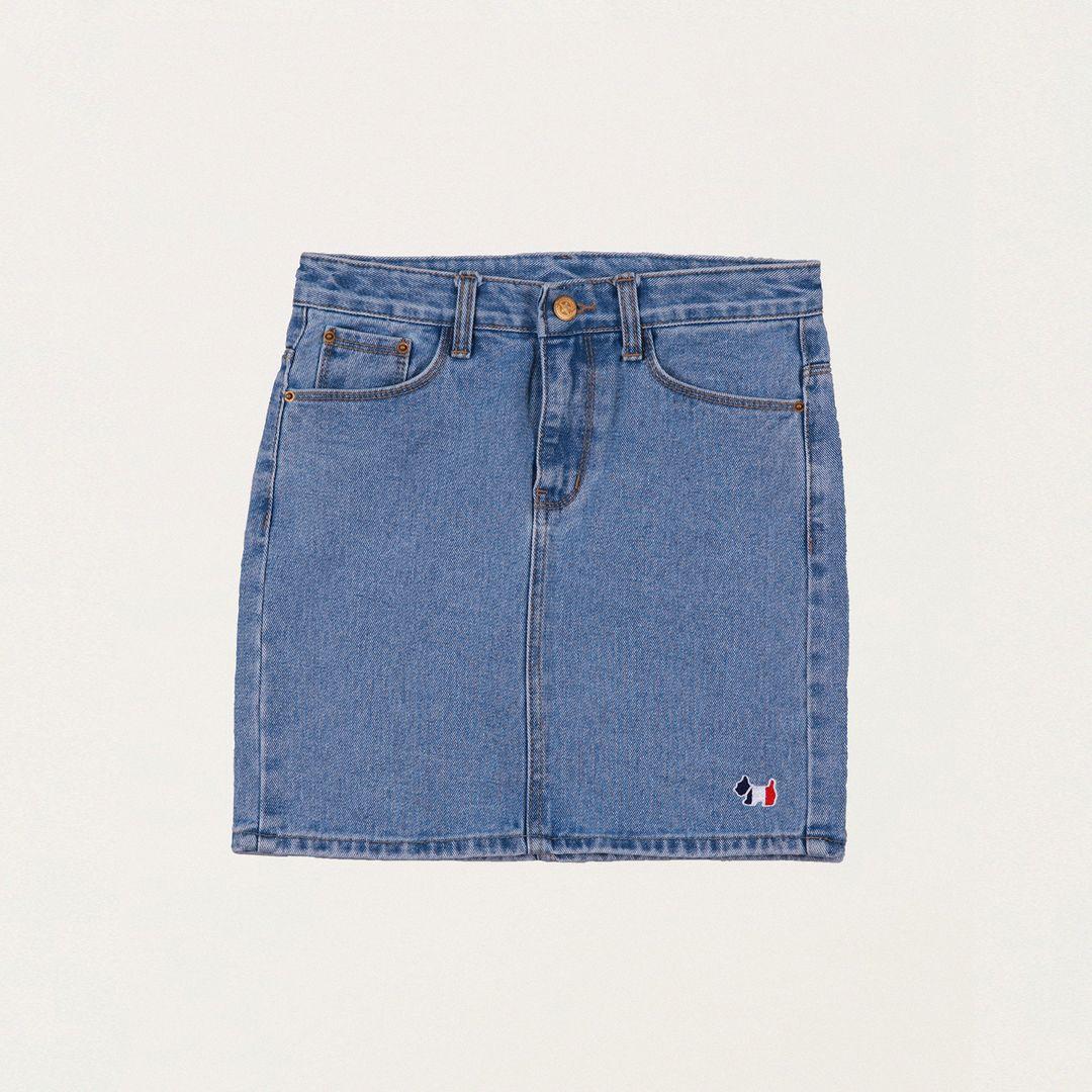 [아가타] 스코티 데님 숏 스커트 Light-Denim AGT12641654