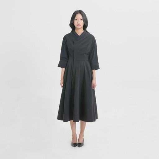 리슬 미니멀 한복 원피스 블 하객룩 상견례