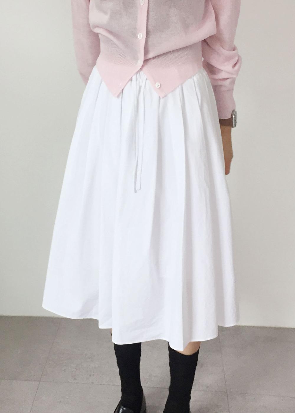 미카사 에프 플리츠 미디 스커트(2colors)