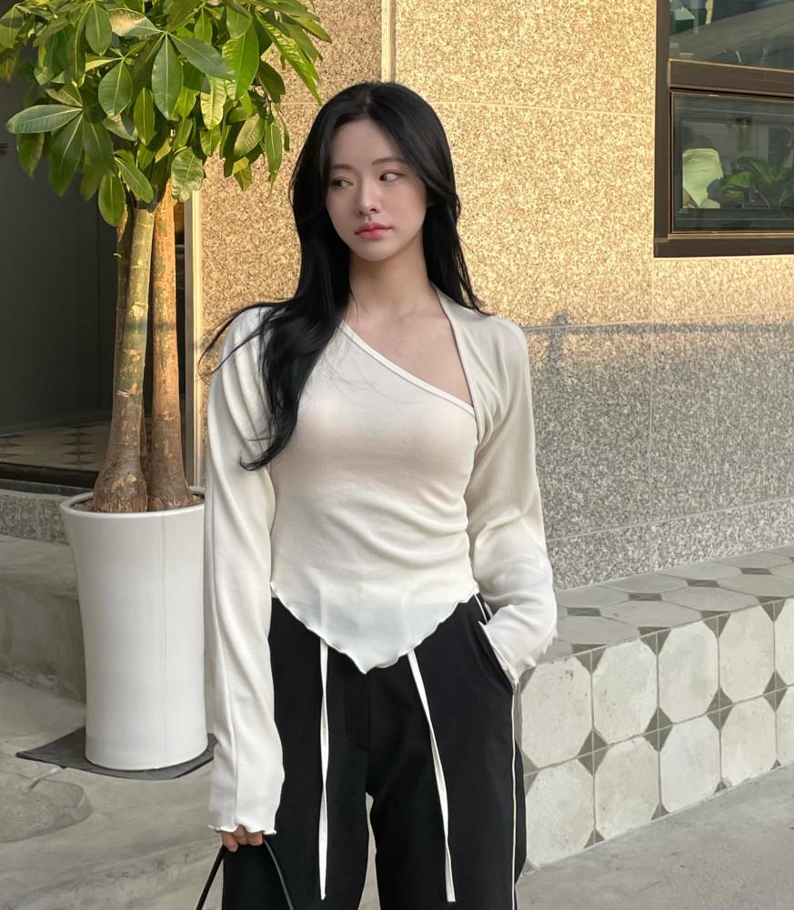 웨이브 컷팅 나시 볼레로 세트 (2 color)