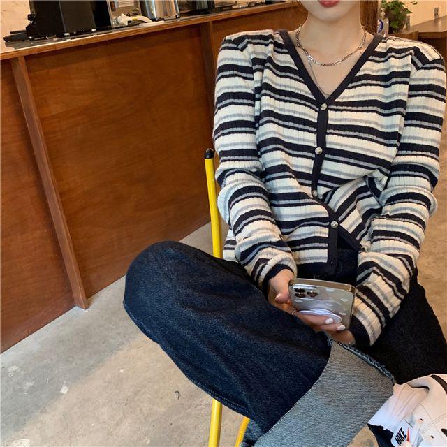 바이오 브이넥 가디건