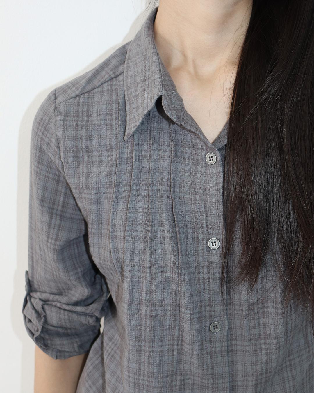 HABIT CHECKERED SHIRTS (2COLOR)