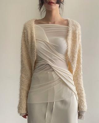 mild popcorn cardigan (2color)