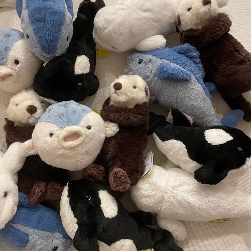 SUNLEMON) FLUFFIES-플러피애니멀 인형ver.2(해양동물 시리즈)