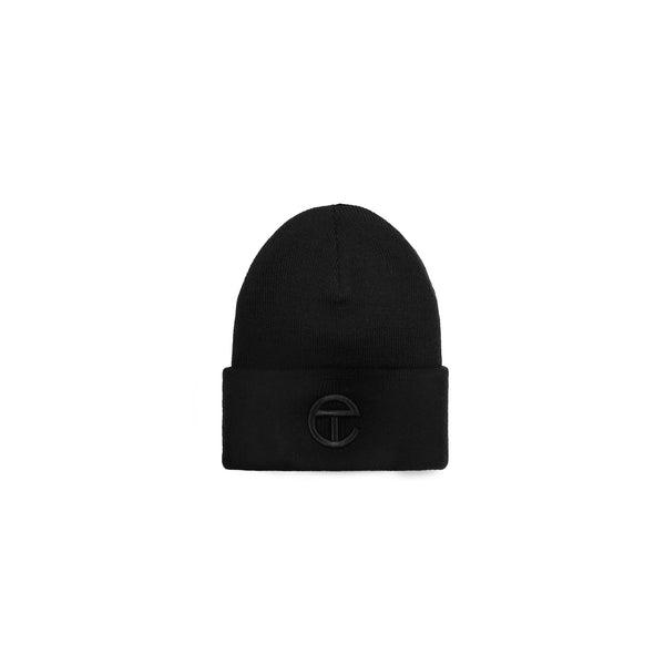 Embroidered Beanie - Black/Black