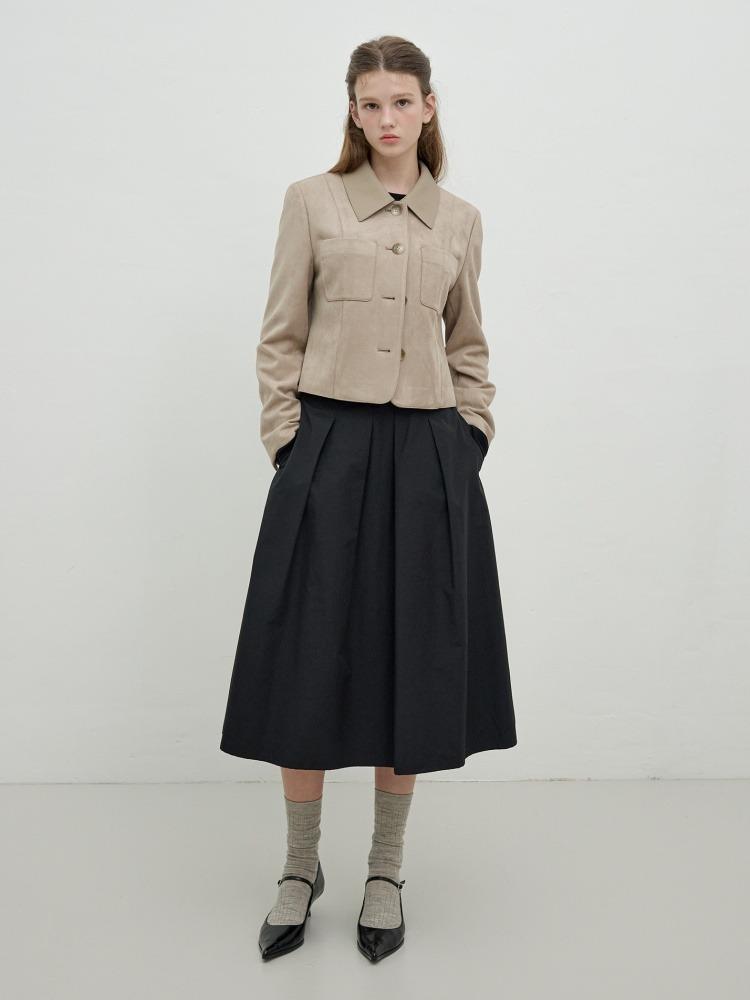 밴딩 턱주름 스커트 OW5XS211A