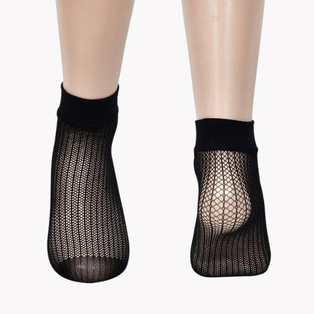 망사양말 여자중목양말 블랙 여름삭스 샌들양말