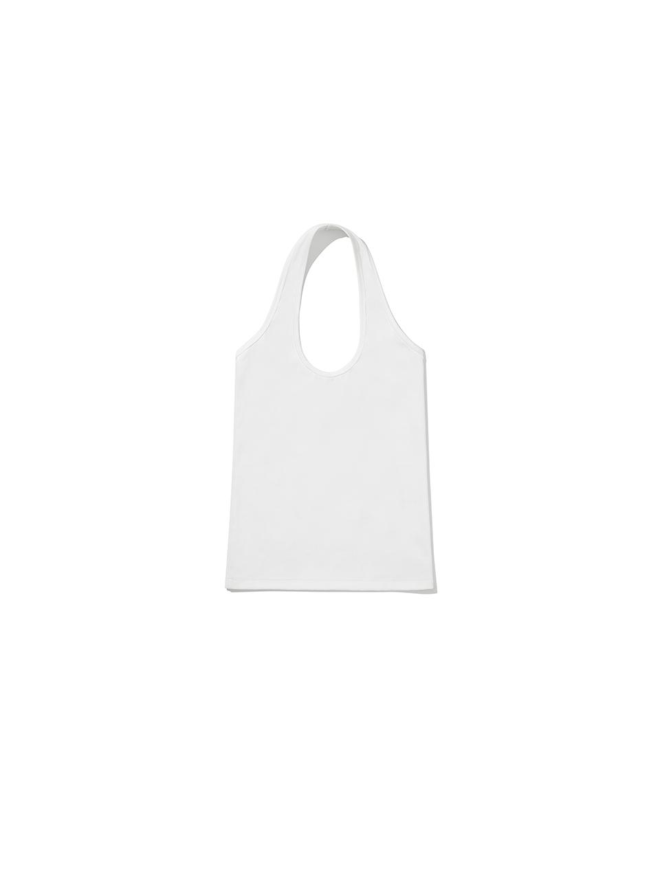 Haley Halter Neck Top (White)