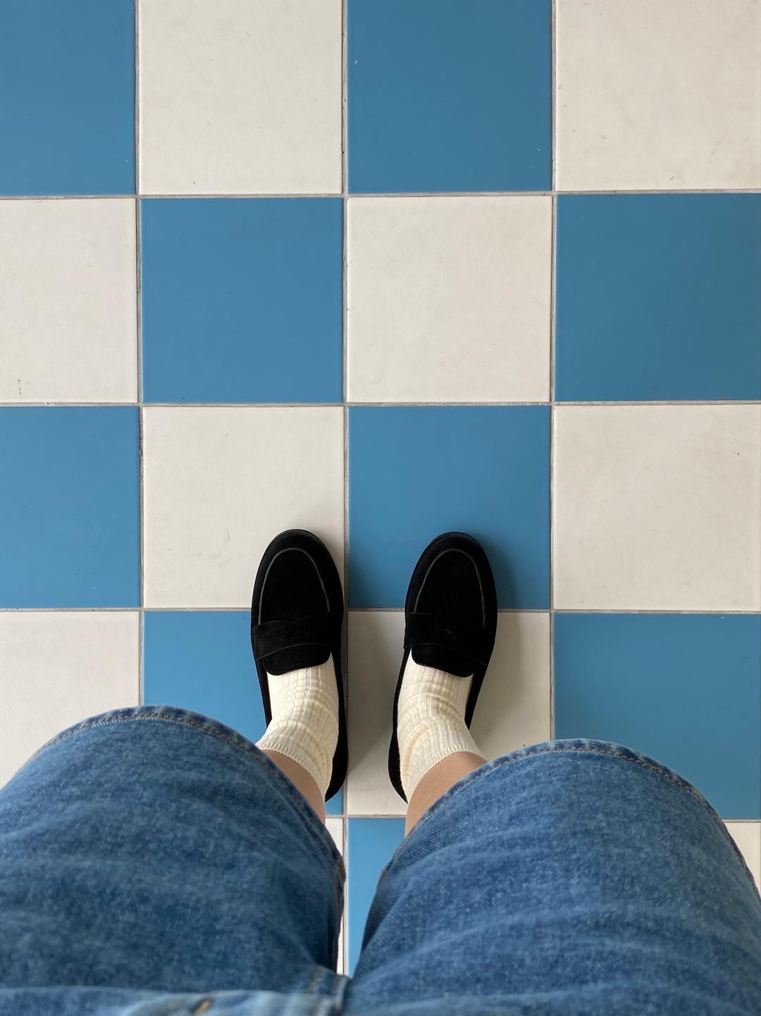 라운드 로우 로퍼(2color)