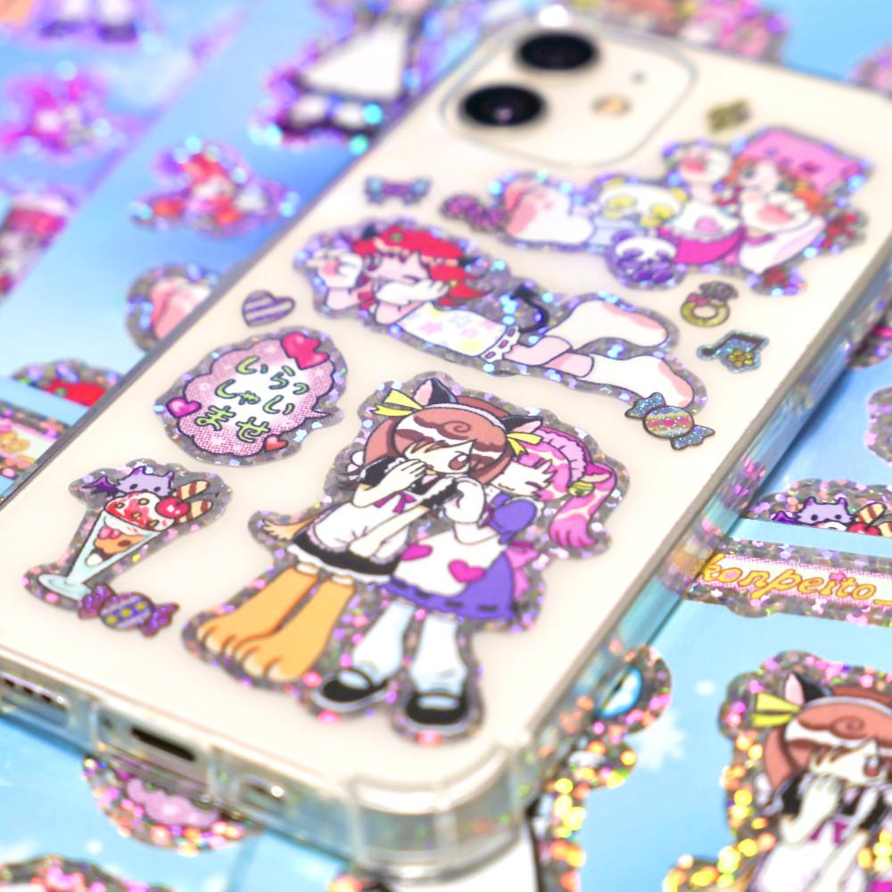 [ 별사탕 바구니 ] Angel & Devil Maid cafe sticker by Oliwa