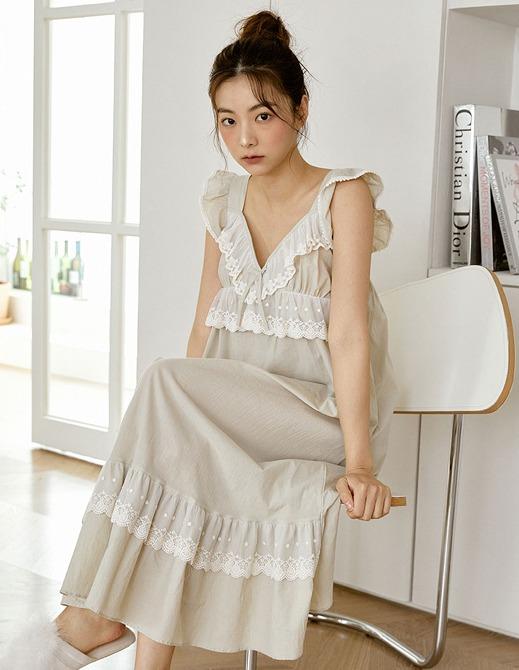 소이 민소매 원피스 여성잠옷