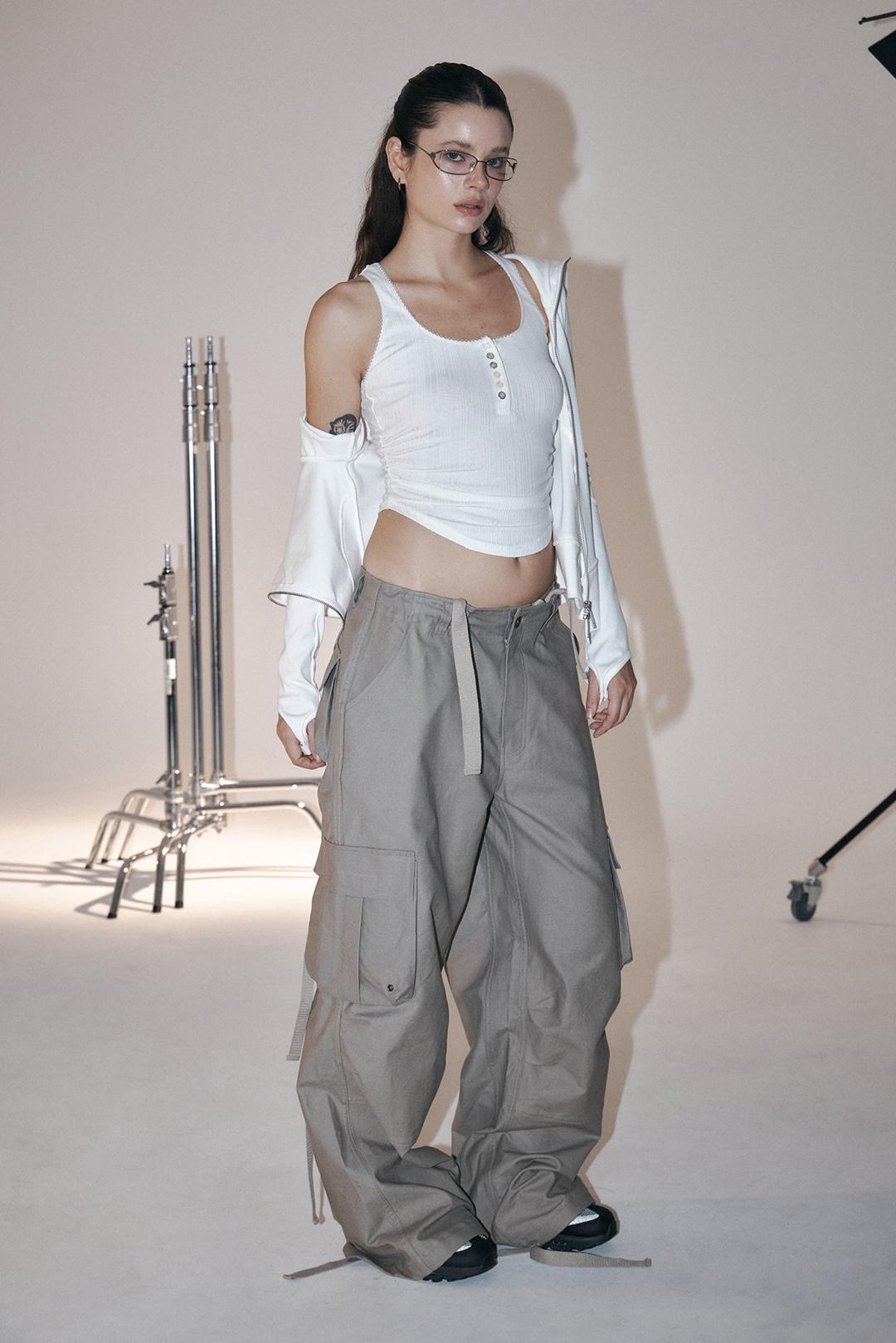Tex Wide Work Pants (Sand Grey)