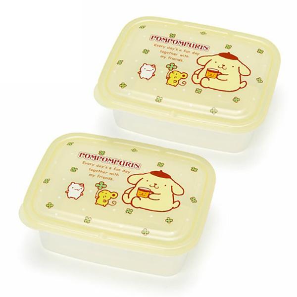 (일본) 폼폼푸린 푸드 컨테이너 보관용기 2개세트(2Pset 670ml) 초등학생 소풍준비 간식 디저트 도시락통
