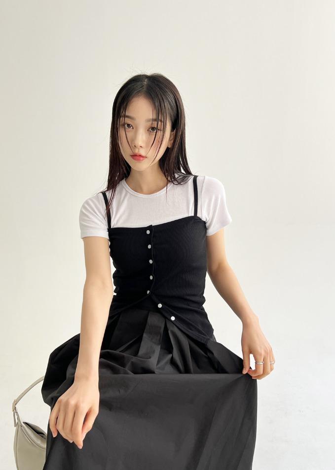 올리 버튼 탑 나시