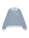 STRIPE EMBLEM POLO SHIRT [BABY BLUE]