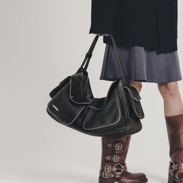 Out pocket big bag vintage grey