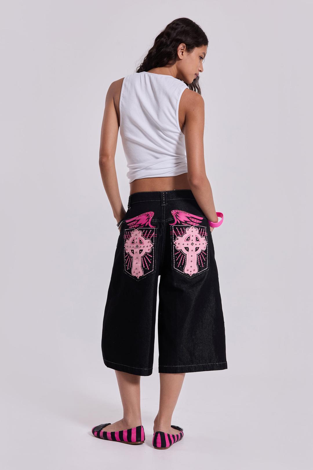 Sapphire Cross Colossus Jorts - W25 / Black