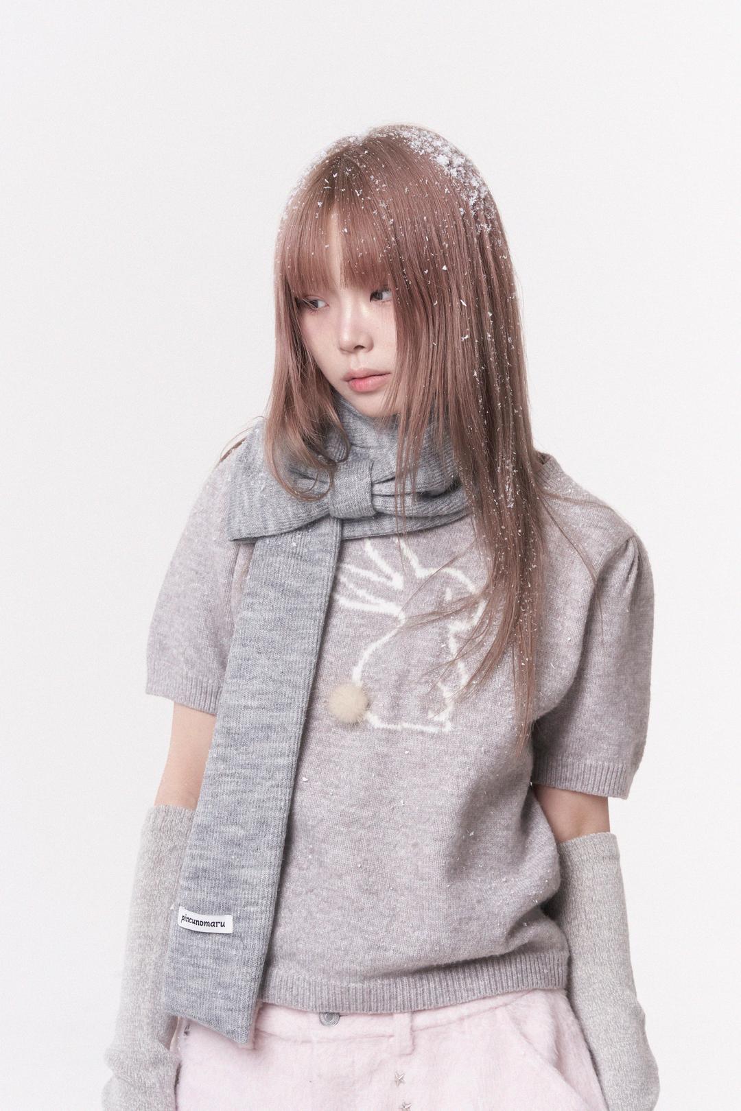 [12/20 예약배송][4th] Mini ribbon muffler_gray