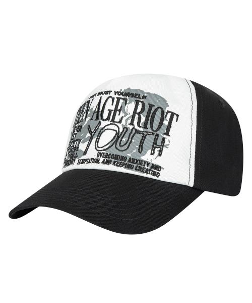 YOUTH TWO TONE BALL CAP BLACK(MG2ESMAB41A)