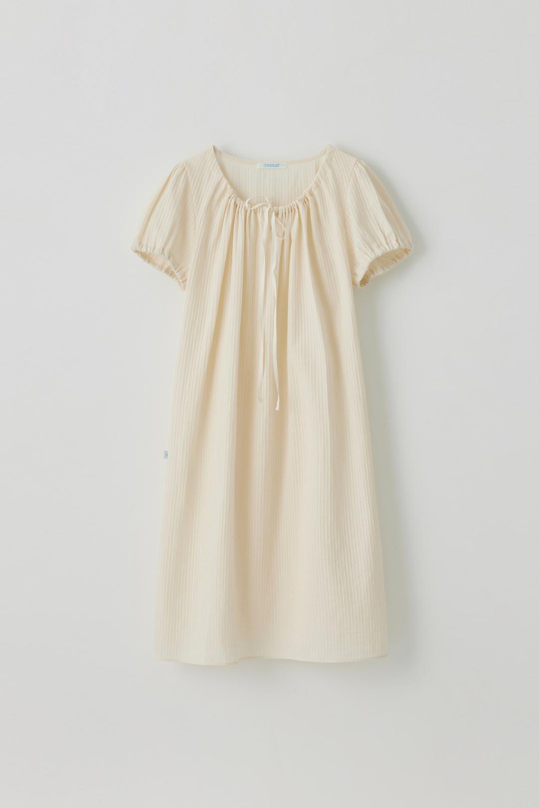 T/T Cotton stripe sleep one-piece (natural)