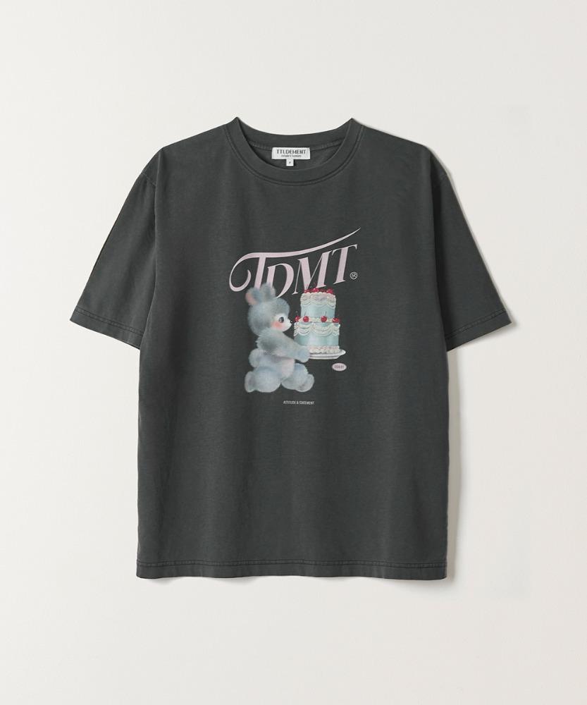 CAKE BEAR TEE CHARCOAL