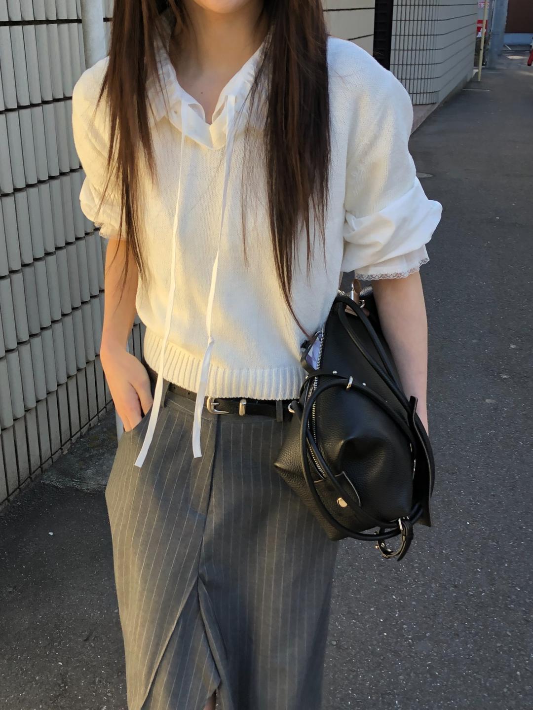 MYU HALF KNIT(네이비, 멜란지 바배가능)