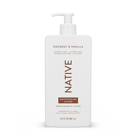 Native Body Lotion Contains Naturally Derived Plant-Based Moisturizers for Women and Men | Restores Dry Skin, Coconut & Vanilla, 16.5 fl oz