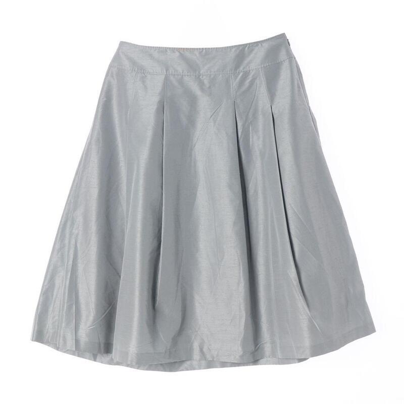 CHRISTIAN AUJARD 크리스찬 오자드 실크 큐프라 폴리 / 스커트 / (SIZE : WOMEN 34)