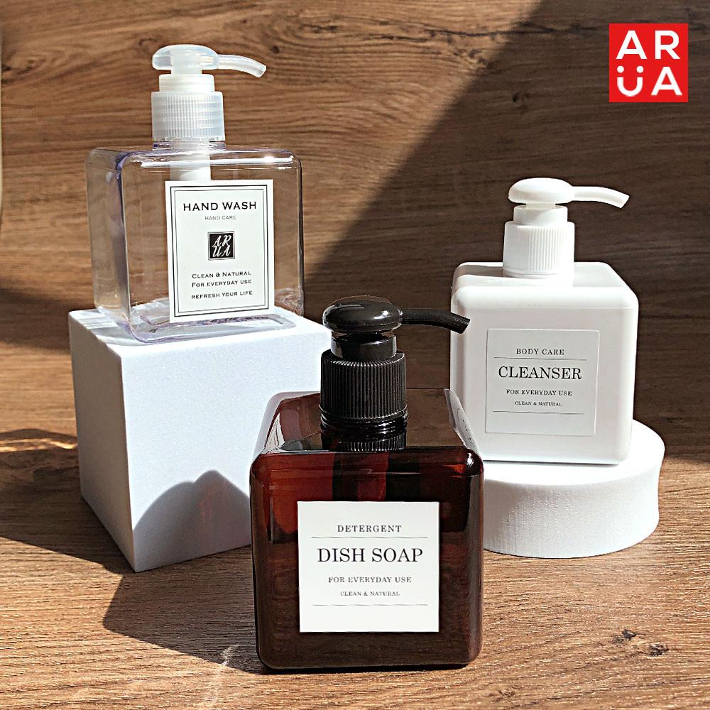 주방 세제통 주방세제 샴푸 핸드워시 손세정제 욕실 사각 디스펜서 일반펌프화이트250ml