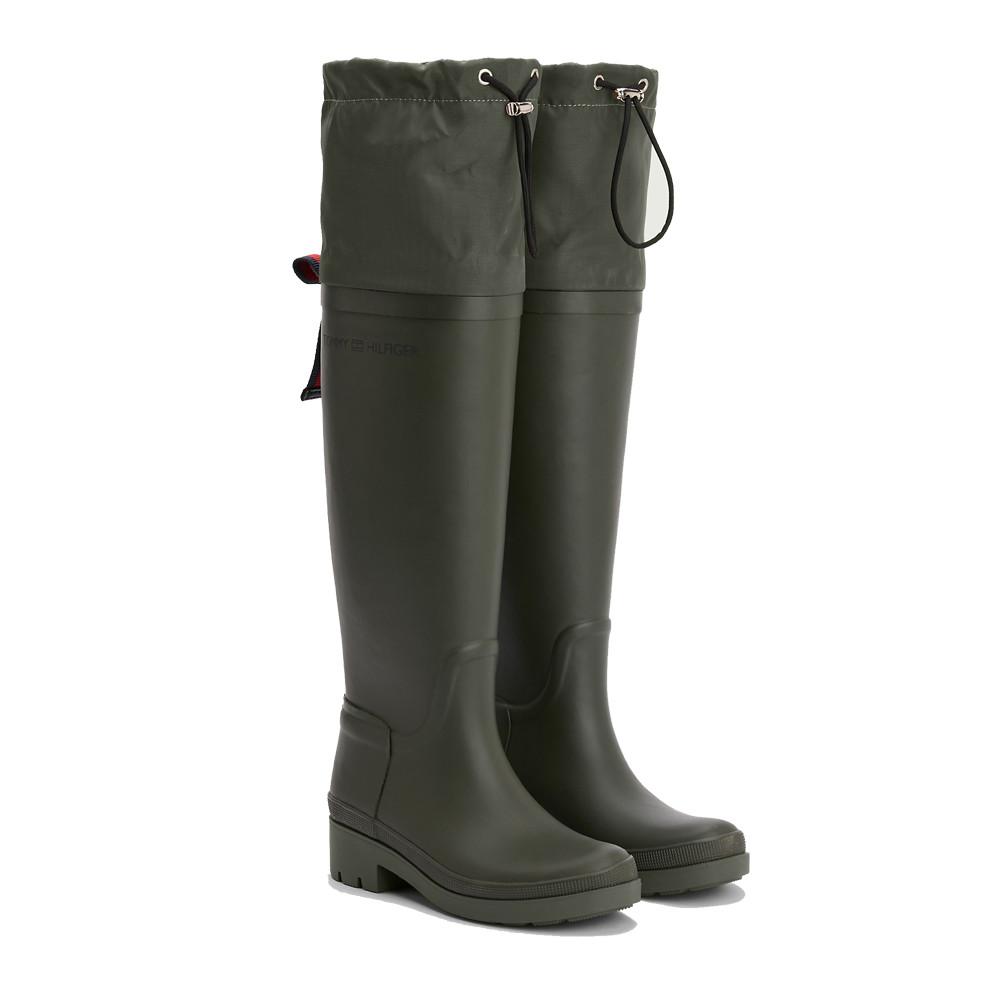 타미힐피거 오버더니 레인 부츠