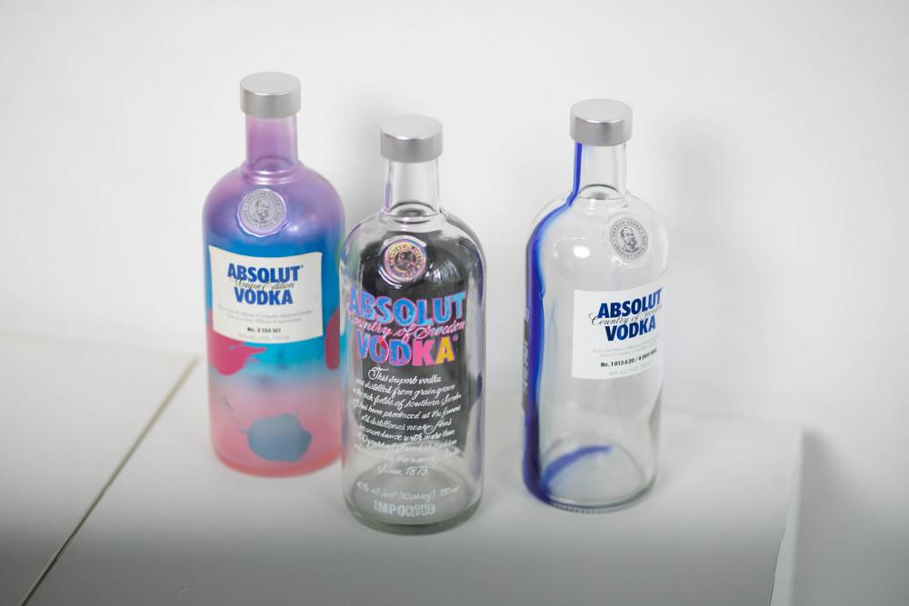 한정판 앱솔루트보드카 공병 앤디워홀 블루 유니크 빈병 ABSOLUT VODKA 수집용