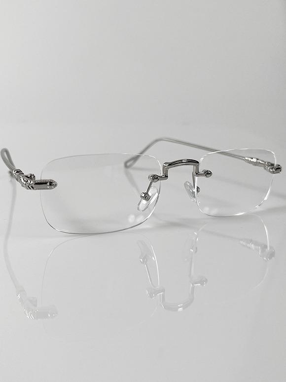 르네 실버 무테 안경 (UV 400)