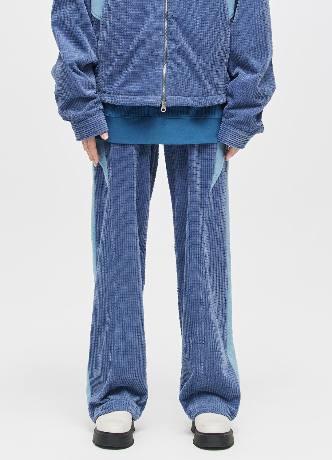 BRIC CHECK PATTERN PANTS BLUE