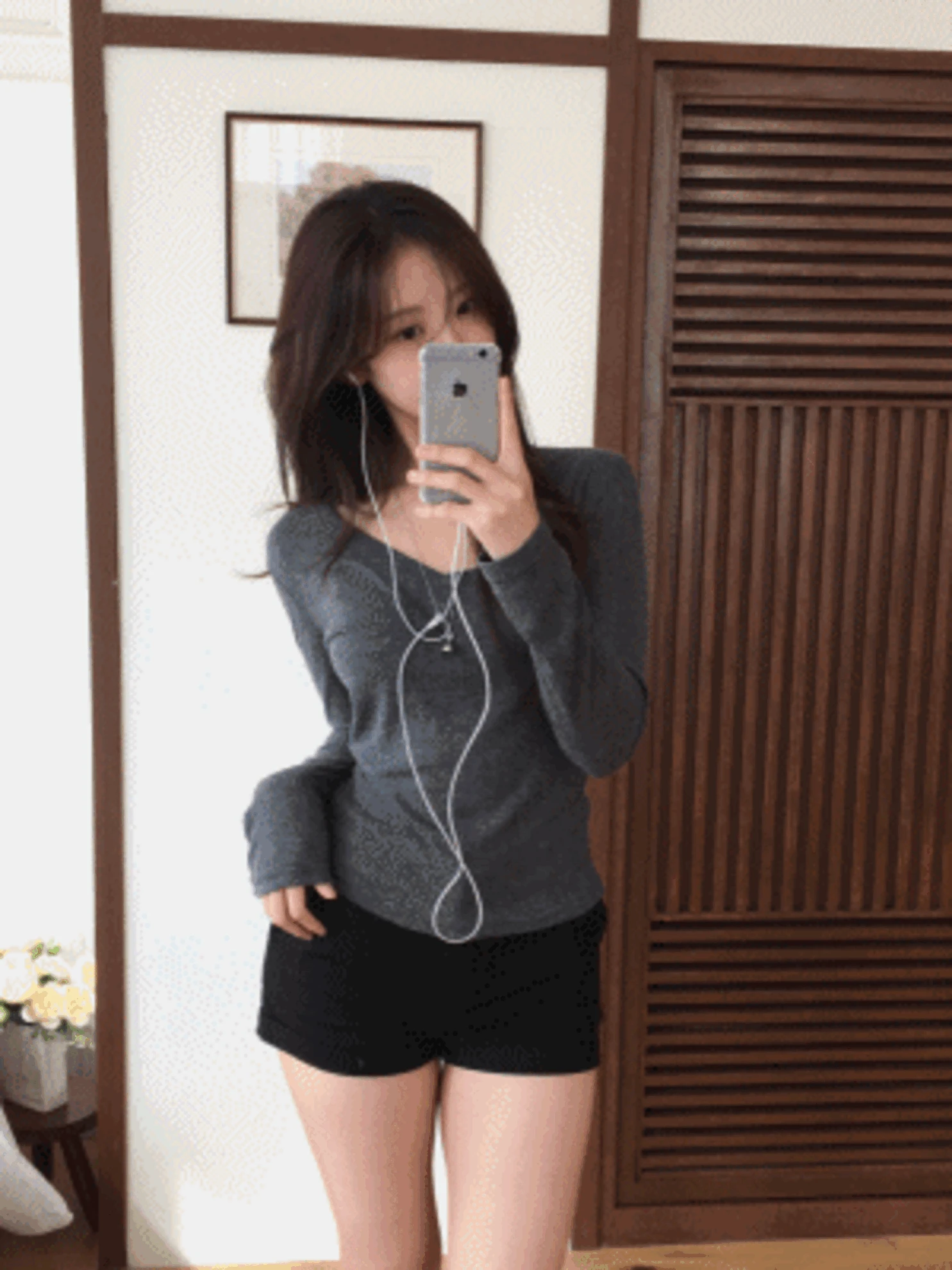 [-3kg🧀/미친핏] 노아 브이넥 골지티 슬림핏 살안타템 얇은 긴팔 기본템 (4col)