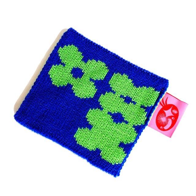 니트 컵받침 패브릭 코스터- 꽃