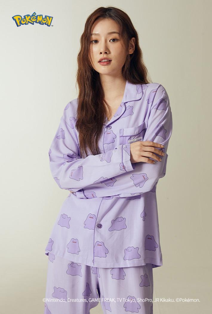 (포켓몬) 메타몽 포켓몬 긴팔 잠옷(PURPLE)_SPPPD49U02