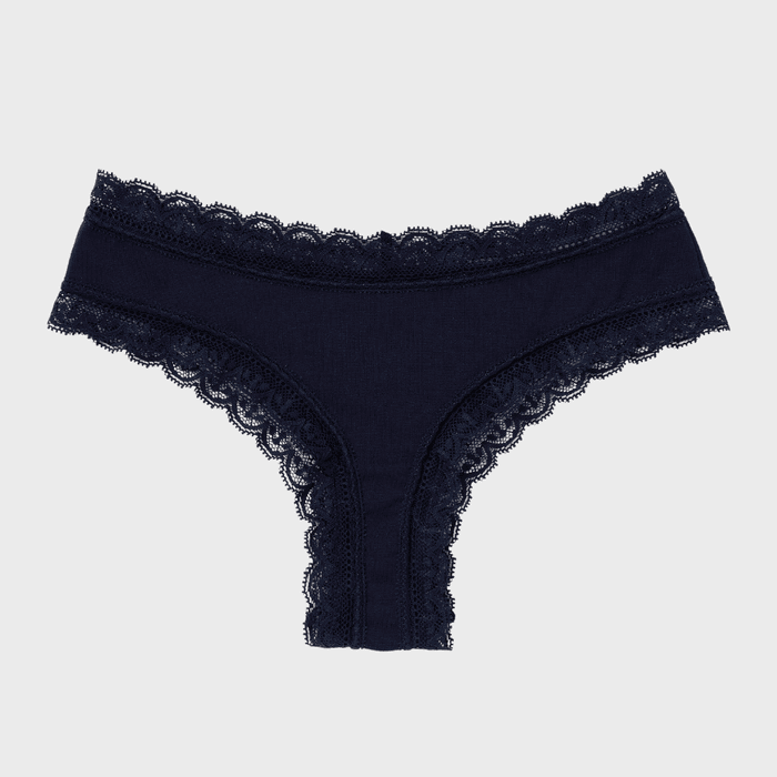Minimal Lace Cheeky Navy 네이비 미니멀 레이스 치키 팬티