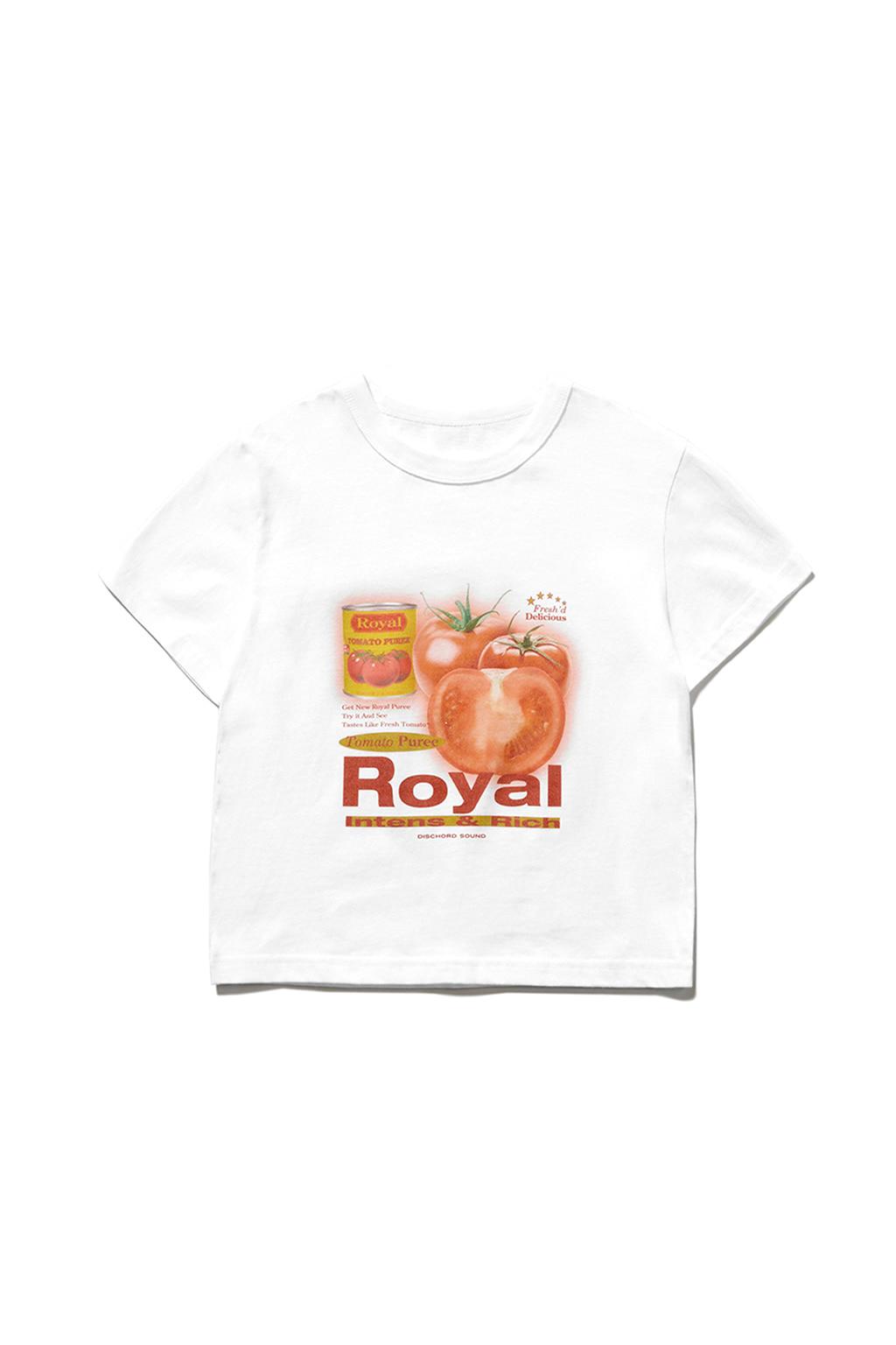 TOMATO PUREE CROP TEE [WHITE]