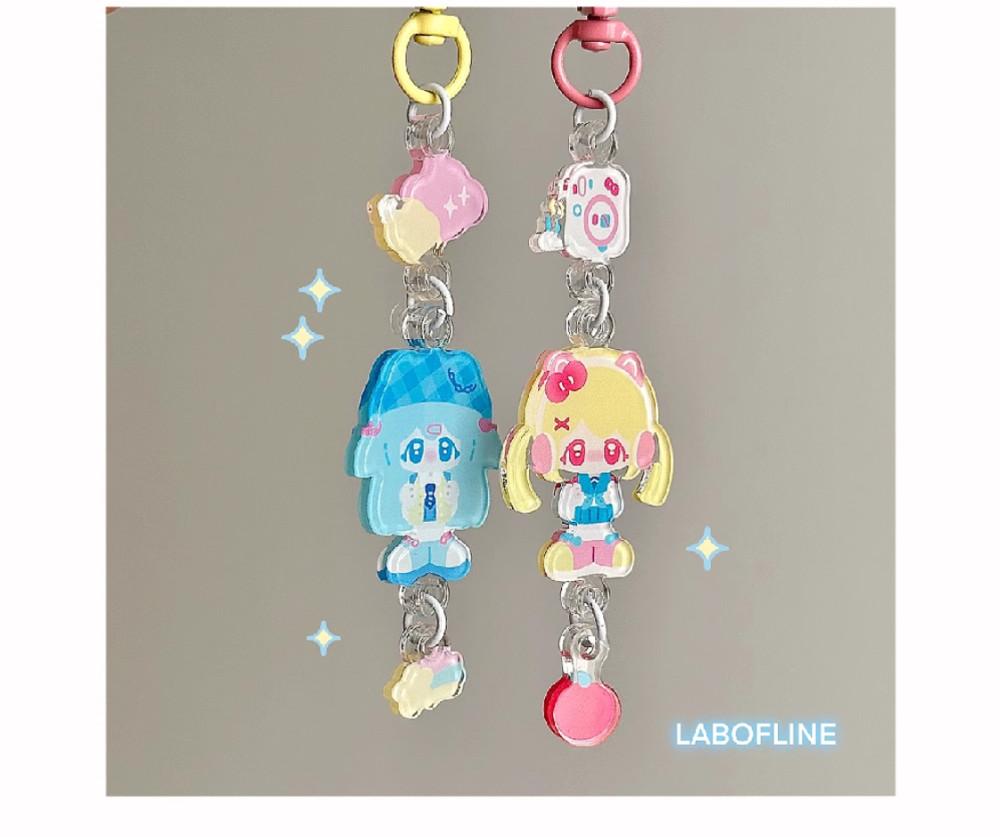 Line Studio y2k girl 양면 키링