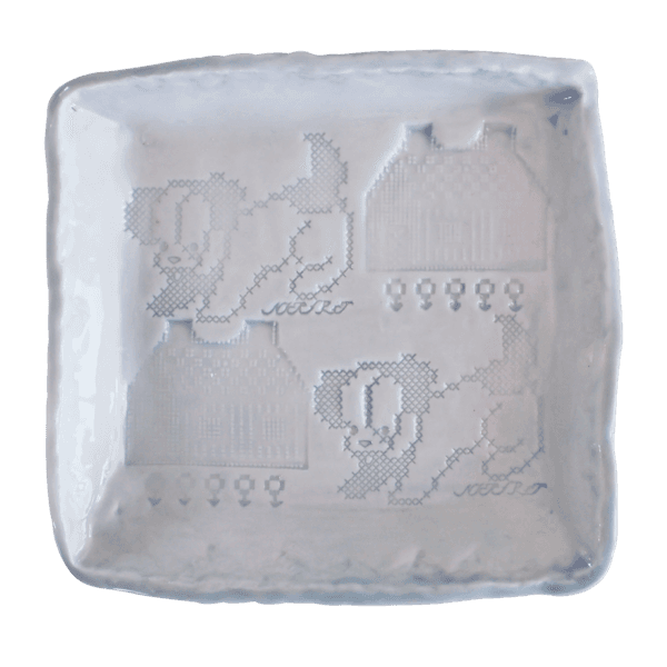 DOG&HOME PLATE (blue)