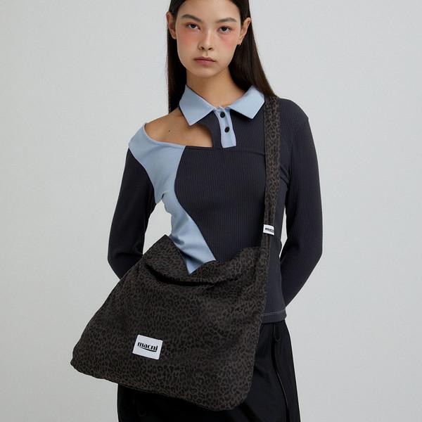 LEOPARD SUEDE ECO CROSS BAG_CHARCOAL