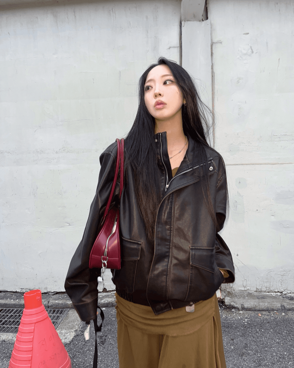 [2컬러/오버핏] 피그먼트 빈티지 워싱 블루종 레더자켓